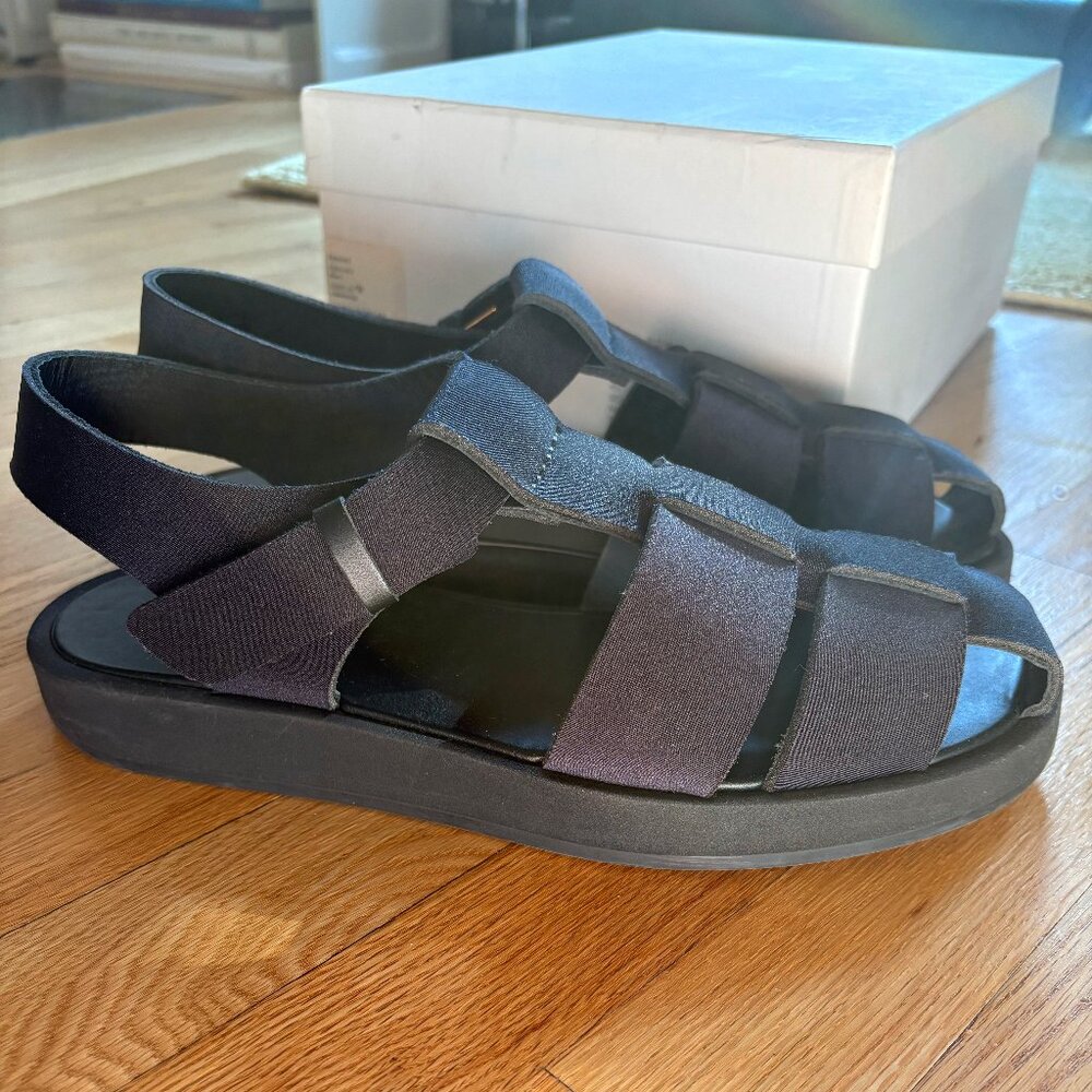 THE ROW Fisherman Sandals Size 43 EU Black Neoprene